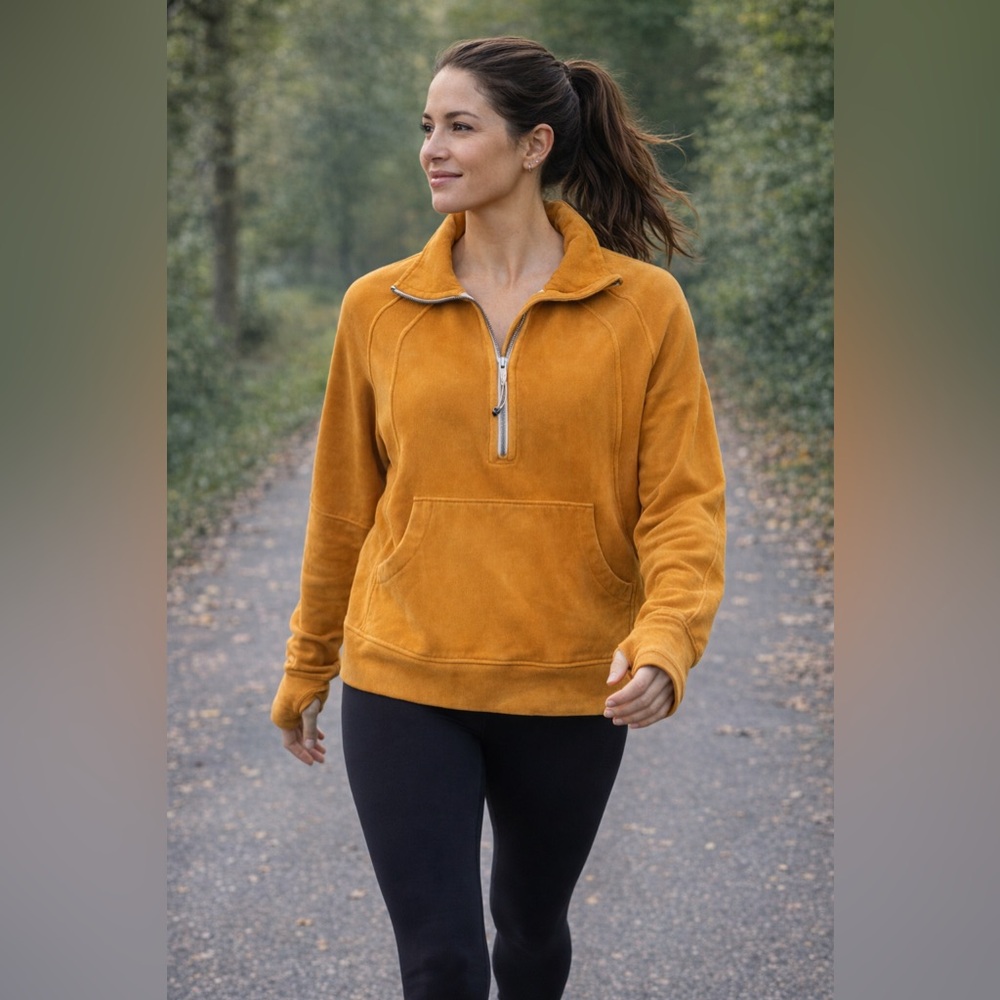 Lululemon Scuba Oversized Funnel-Neck Half Zip. Mango tie dye. M/L